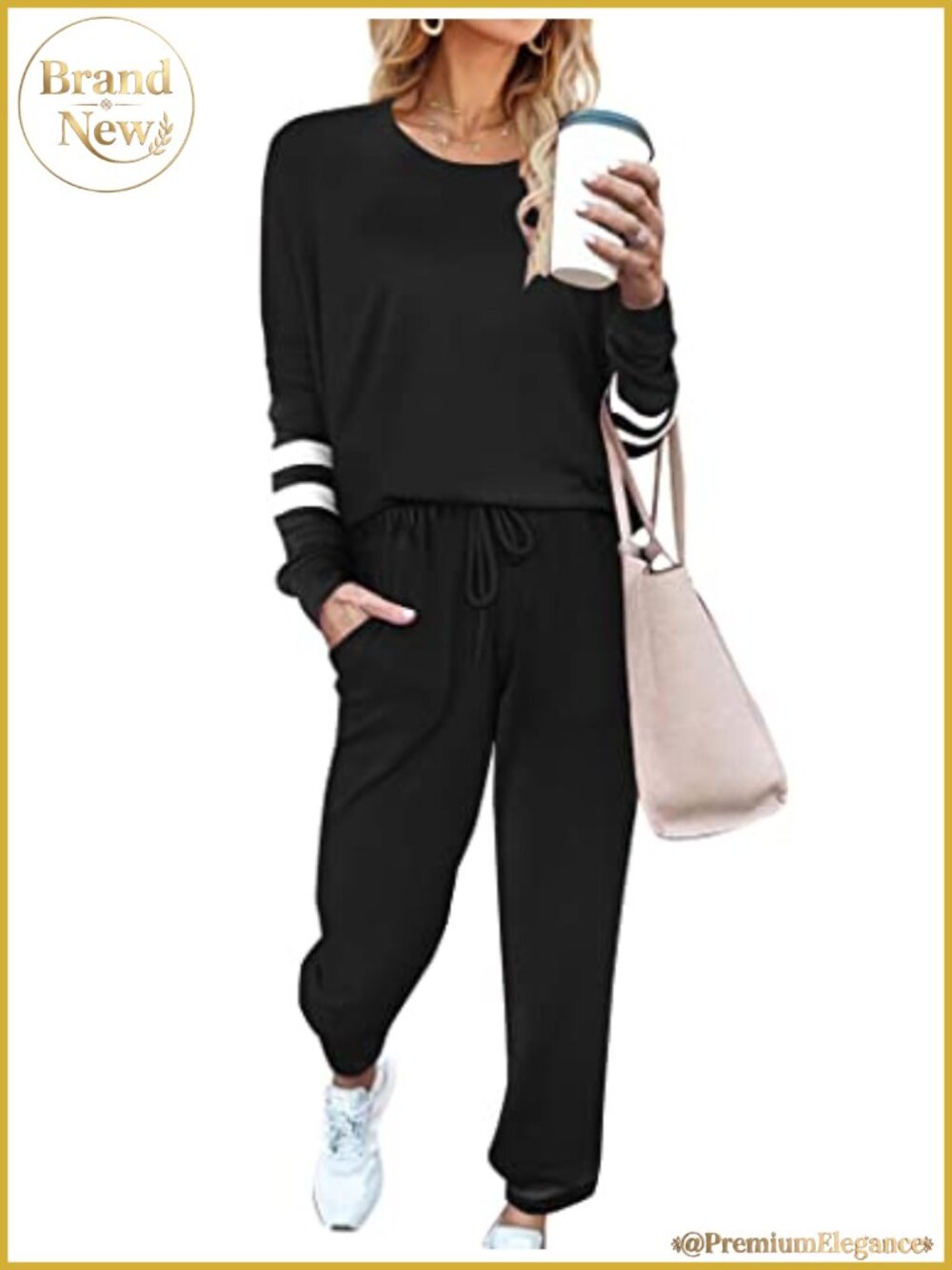 Ekouaer Women's Lounge Set Long Sleeve Pajama Set 2 Piece